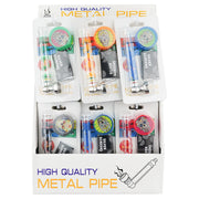 METAL PIPE SET DISPLAY 24CT - ASSORTED