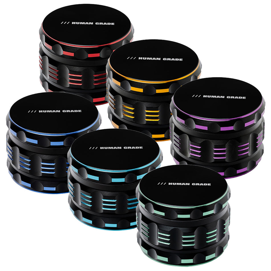 (GRINDER) 2.5" HUMAN GRADE 4PC #5T - ORANGE