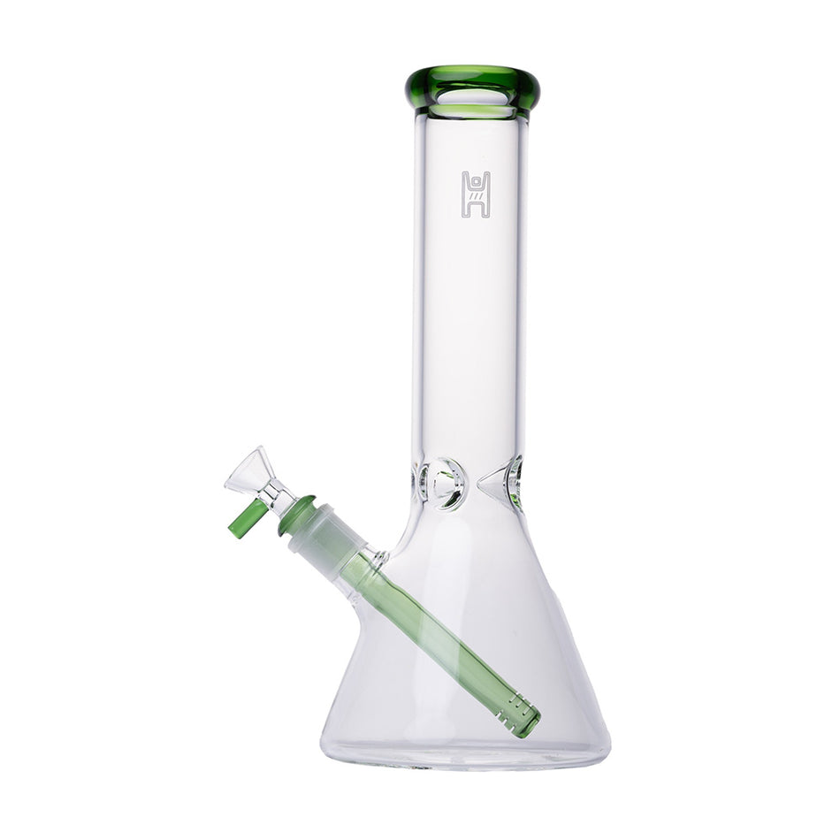 (WATER PIPE) 12" HUMAN GRADE BEAKER - GREEN