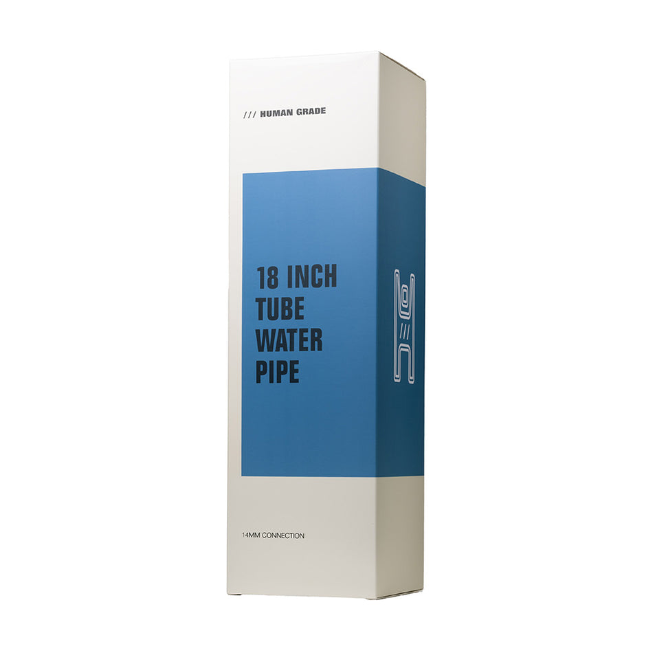(WATER PIPE) 18" HUMAN GRADE TUBE - CLEAR