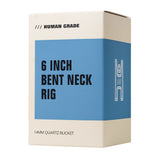 (WATER PIPE) 6" HUMAN GRADE BENT NECK - CLEAR WHITE