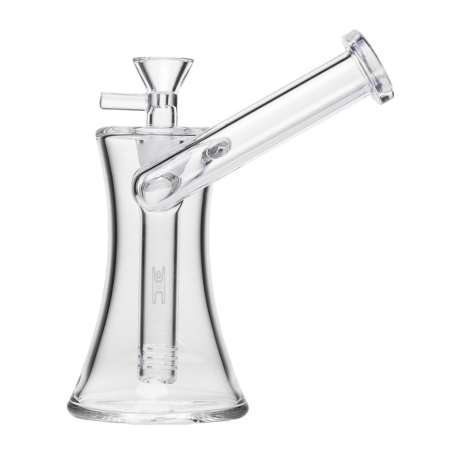 (WATER PIPE) 6" HUMAN GRADE HOURGLASS SIDECAR - CLEAR