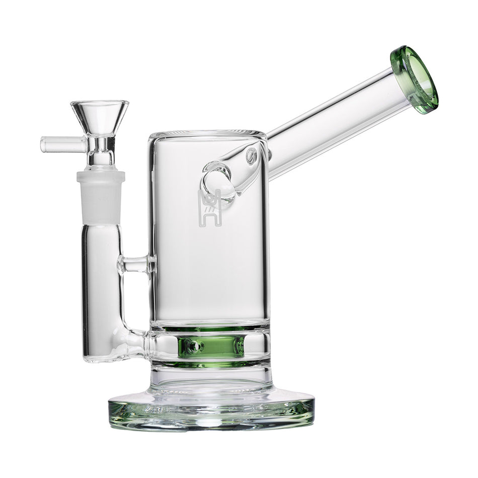 (WATER PIPE) 6" HUMAN GRADE "SIDECAR" - GREEN