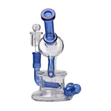 (RECYCLER) 7.5" HUMAN GRADE 45° TRIPLE MARBLE - LIGHT BLUE