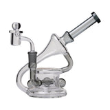 (RECYCLER) 7.5" HUMAN GRADE 45° TRIPLE MARBLE - SMOKE
