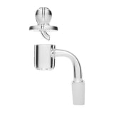 (WATER PIPE) 8" HUMAN GRADE BENT NECK - CLEAR WHITE