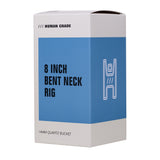 (WATER PIPE) 8" HUMAN GRADE BENT NECK - CLEAR WHITE