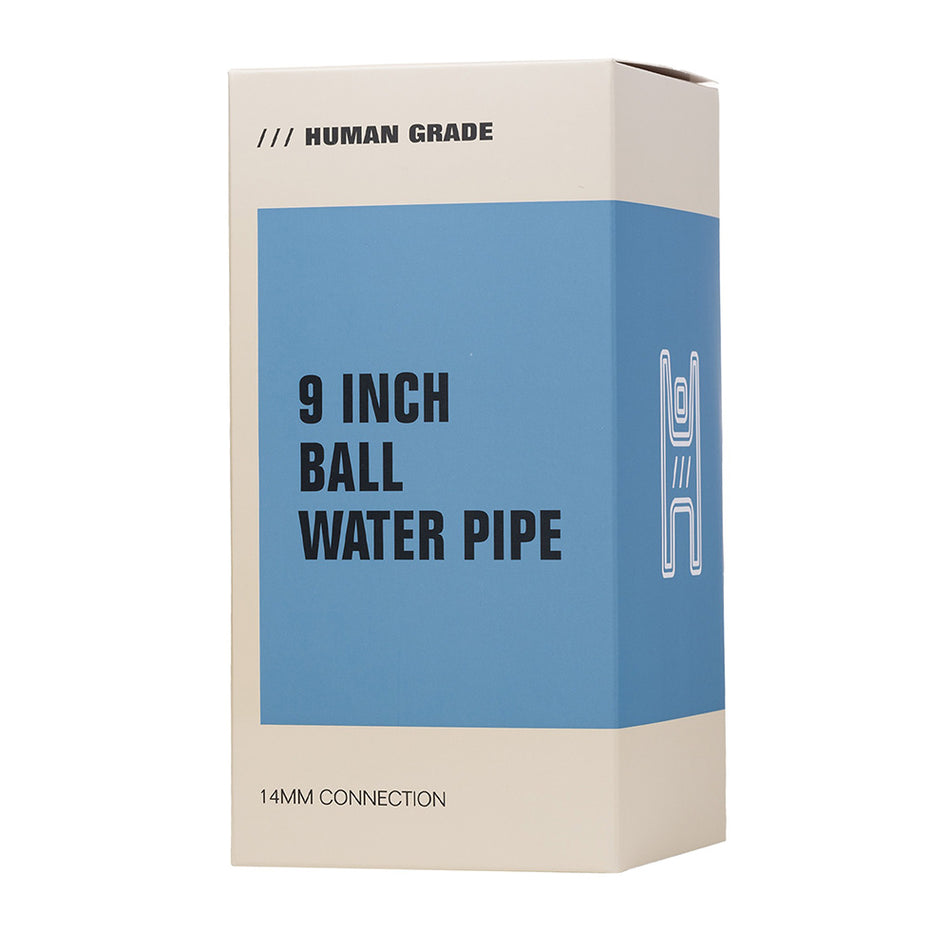 (WATER PIPE) 9" HUMAN GRADE BALL - CLEAR