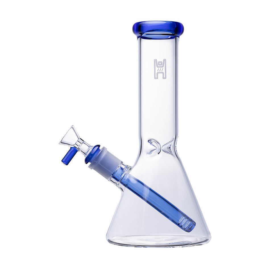 (WATER PIPE) 9" HUMAN GRADE BEAKER - BLUE