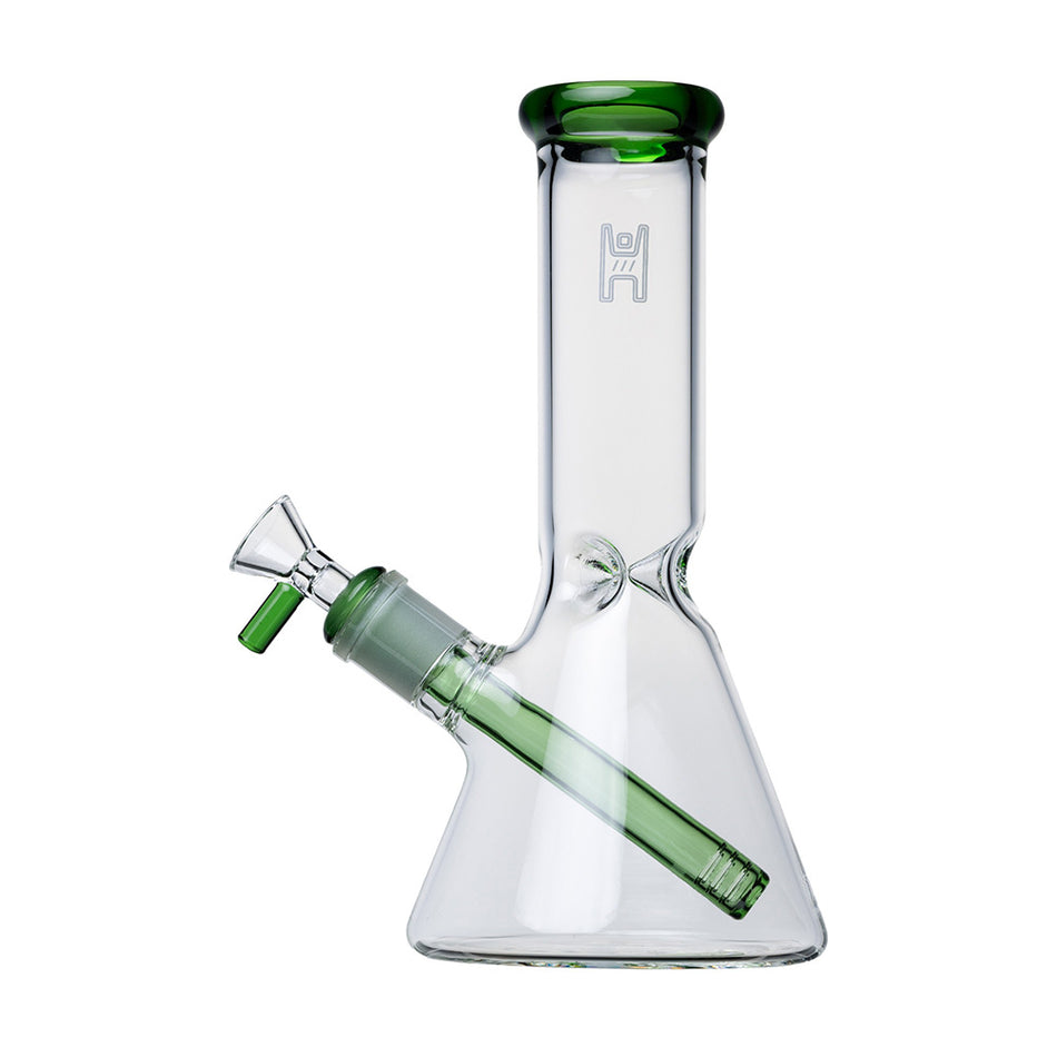(WATER PIPE) 9" HUMAN GRADE BEAKER - GREEN