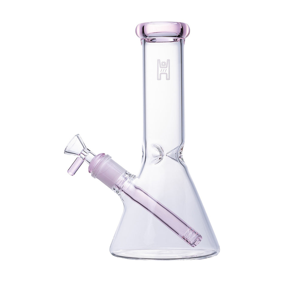 (WATER PIPE) 9" HUMAN GRADE BEAKER - PINK
