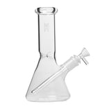 (WATER PIPE) 9" HUMAN GRADE BEAKER - CLEAR