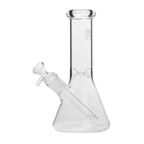 (WATER PIPE) 9" HUMAN GRADE BEAKER - CLEAR