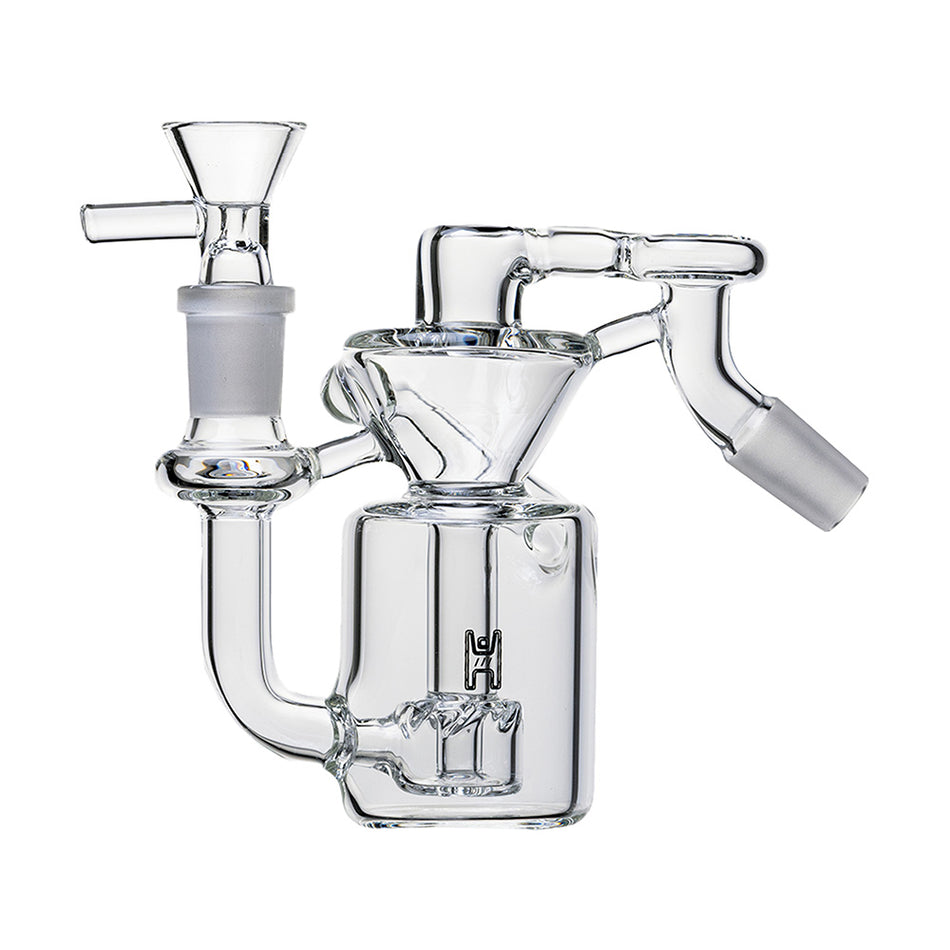 (ASH CATCHER) 4" HUMAN GRADE THE RECYCLER 45° - CLEAR