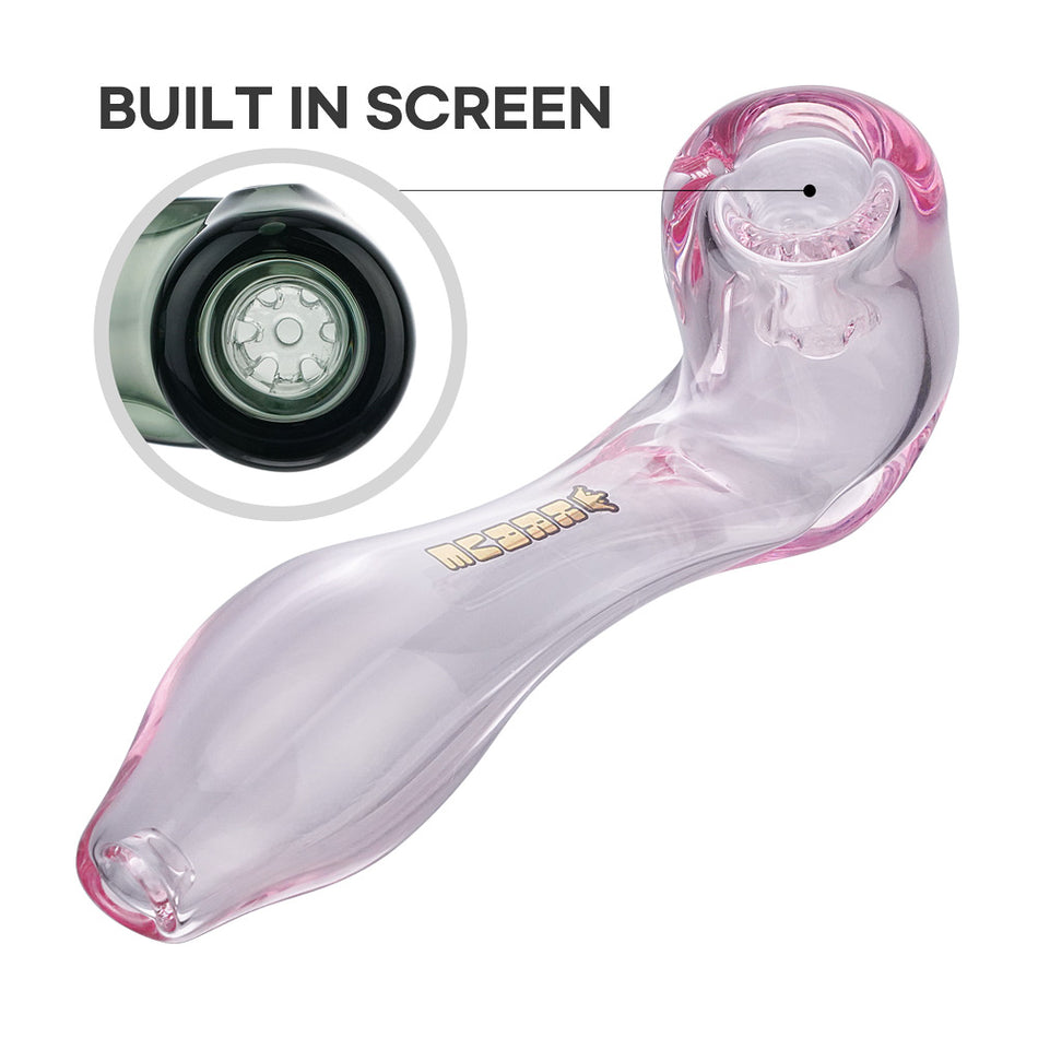 (HAND PIPE) 4" KRAVE BUILT IN SCREEN - PINK