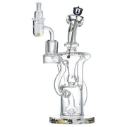 (WATER PIPE) STRATUS CHALICE RECYCLER WITH SPINNING BANGER SET - CLEAR