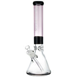 (WATER PIPE) 15" STRATUS 3 COLOR - PINK BLACK CLEAR