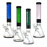 (WATER PIPE) 15" STRATUS 3 COLOR - PINK BLACK CLEAR