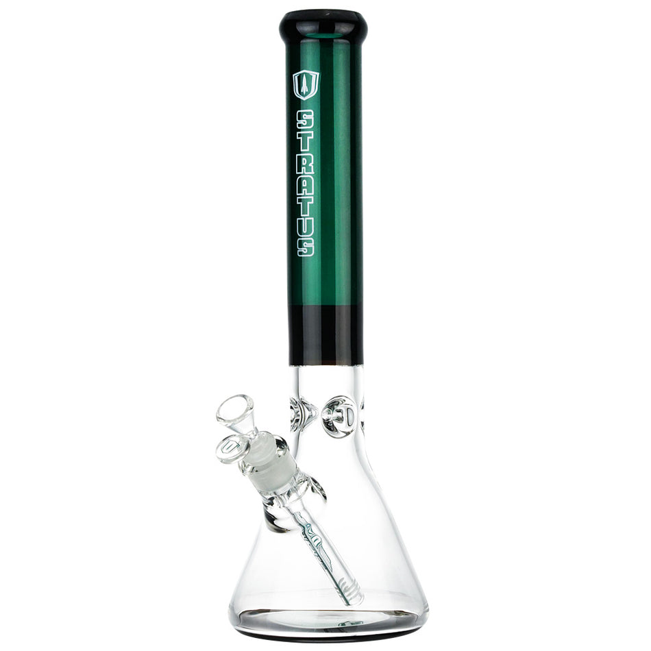 (WATER PIPE) 15" STRATUS 3 COLOR - TEAL BLACK CLEAR