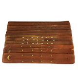 (INCENSE BURNER) WOOD BOAT 12CT