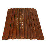 (INCENSE BURNER) WOOD BOAT 12CT