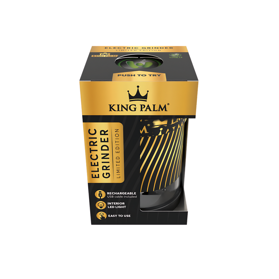 (GRINDER) KING PALM X WAKIT ELECTRIC GRINDER - BLACK GOLD