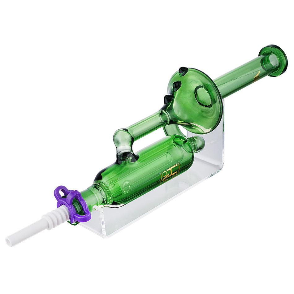 (NECTAR COLLECTOR) 10.5" KRAVE RECYCLER WITH CERAMIC TIP - GREEN
