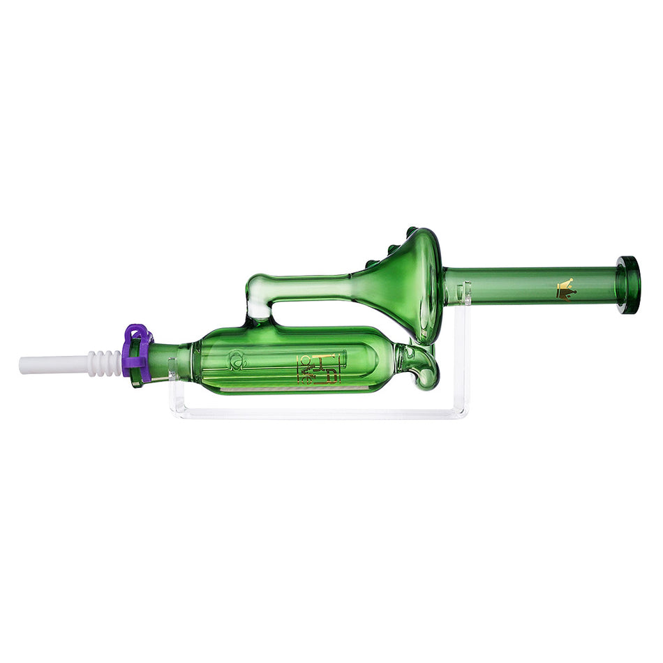 (NECTAR COLLECTOR) 10.5" KRAVE RECYCLER WITH CERAMIC TIP - GREEN