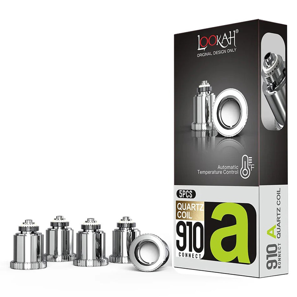 (VAPORIZER) LOOKAH 910 QUARTZ DISH COILS - 5CT