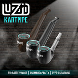 (BATTERY) LUZID KARTPIPE - BLACK GOLD MARBLE