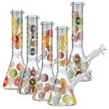 (WATER PIPE) 10" GLOW BEAKER DONUT DREAM - E