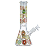 (WATER PIPE) 10" GLOW BEAKER DONUT DREAM - D