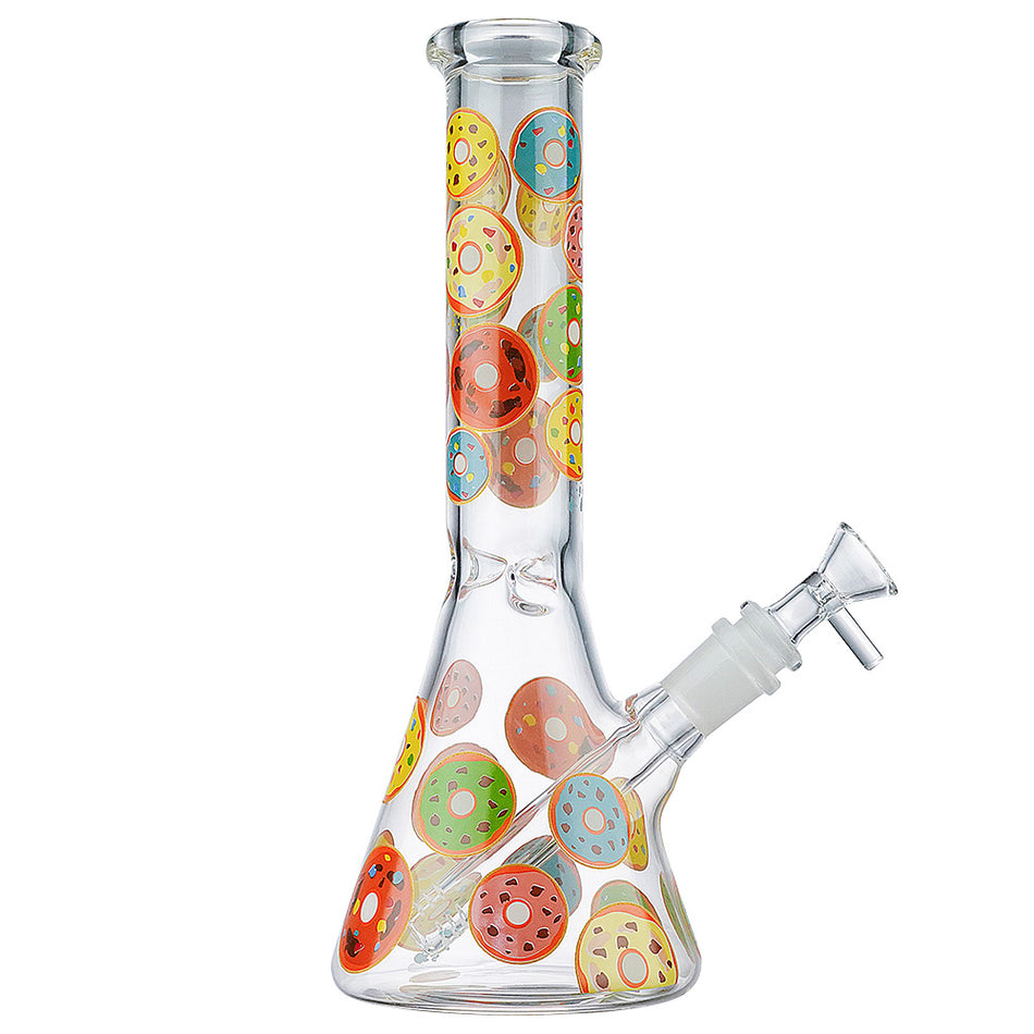 (WATER PIPE) 10" GLOW BEAKER DONUT DREAM - E