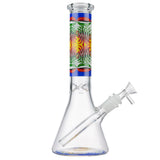 (WATER PIPE) 10" GLOW PSYCHEDELIC WAVE - BLUE