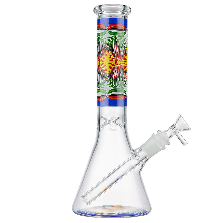 (WATER PIPE) 10" GLOW PSYCHEDELIC WAVE - BLUE