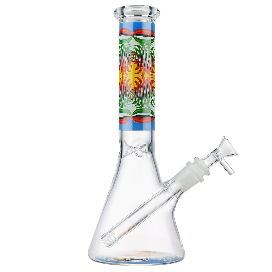 (WATER PIPE) 10" GLOW PSYCHEDELIC WAVE - LIGHT BLUE