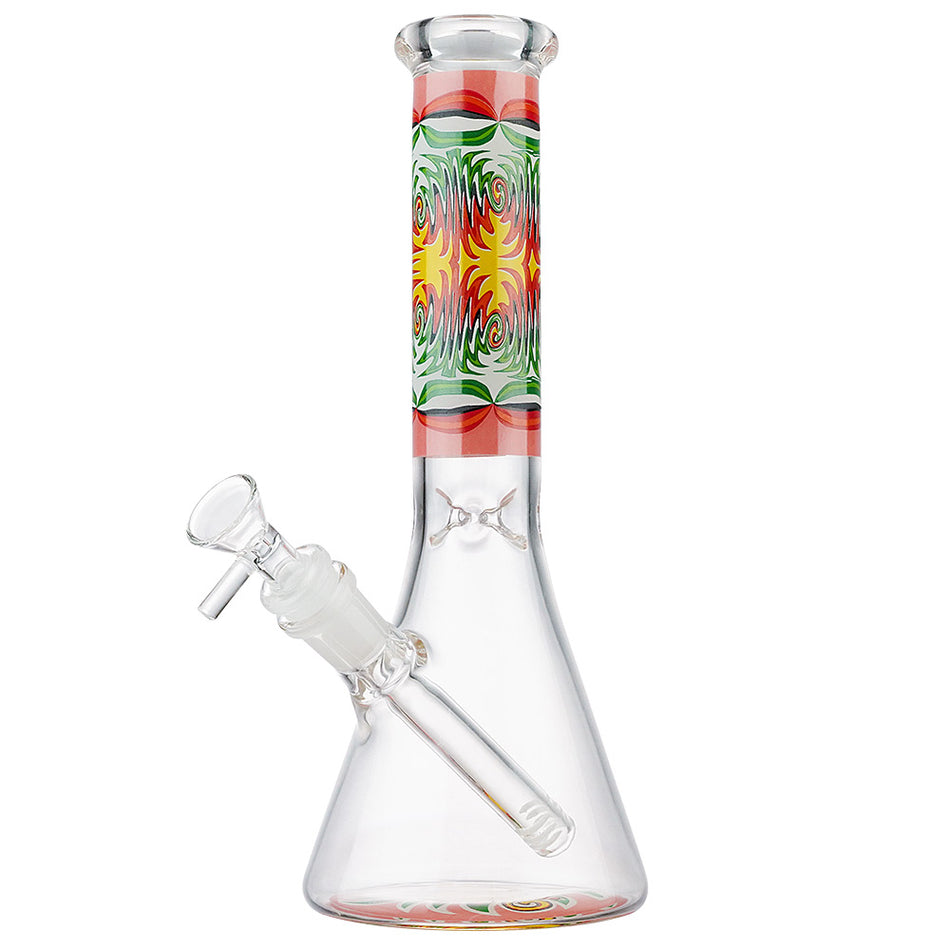 (WATER PIPE) 10" GLOW PSYCHEDELIC WAVE - PINK