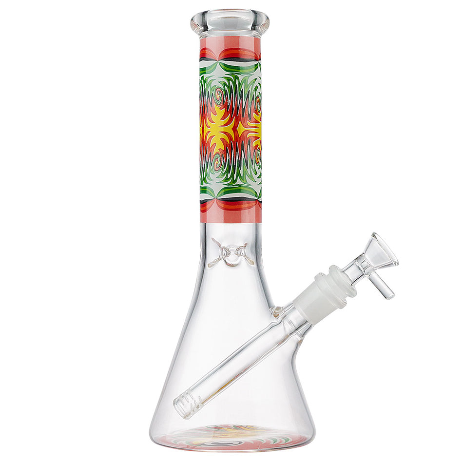 (WATER PIPE) 10" GLOW PSYCHEDELIC WAVE - PINK