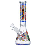 (WATER PIPE) 10" GLOW BEAKER CANDY RUSH - A