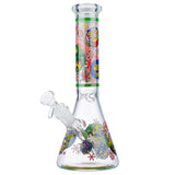 (WATER PIPE) 10" GLOW BEAKER CANDY RUSH - B
