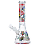 (WATER PIPE) 10" GLOW BEAKER CANDY RUSH - C