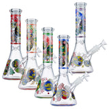 (WATER PIPE) 10" GLOW BEAKER CANDY RUSH - D