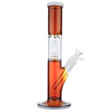 (WATER PIPE) 12" DIAMOND UFO PERC - AMBER