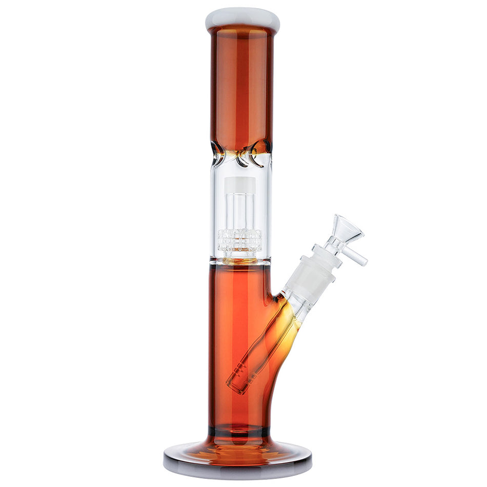 (WATER PIPE) 12" DIAMOND UFO PERC - AMBER
