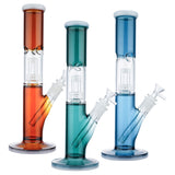 (WATER PIPE) 12" DIAMOND UFO PERC - TEAL