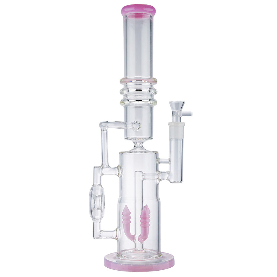 (WATER PIPE) 17" LOOKAH STYLE WHEEL ON THE SIDE - JADE PINK