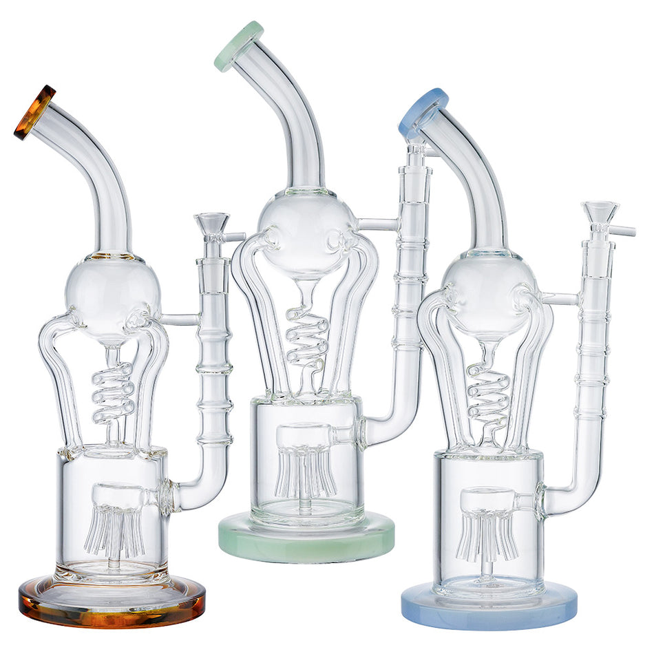 (WATER PIPE) 14" SCIENTIFIC - JADE GREEN