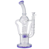 (WATER PIPE) 13" SPHERE ON MULTI PERC - PURPLE