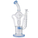 (WATER PIPE) 13" SPHERE ON MULTI PERC - MARBLE BLUE
