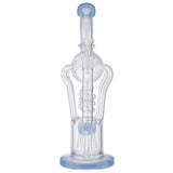 (WATER PIPE) 13" SPHERE ON MULTI PERC - MARBLE BLUE